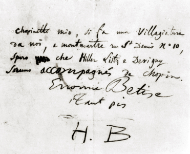 Hector Berlioz - handwritten