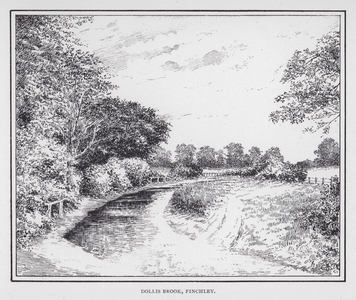 Dollis Brook, Finchley (litho)