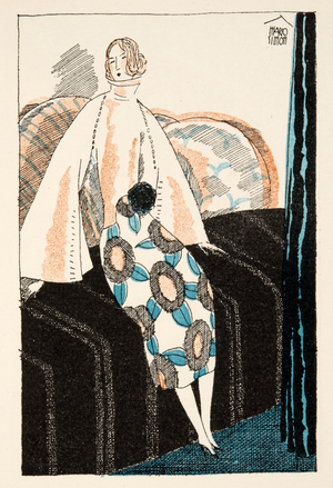 Inspirations et Reflets; from Gazette de Bon Ton, pub.  1920 (pochoir print)