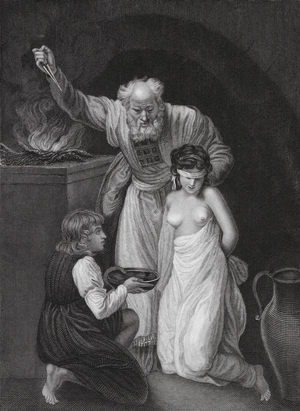 Jephthah's Rash Vow, Judges, XI, 39 (engraving)