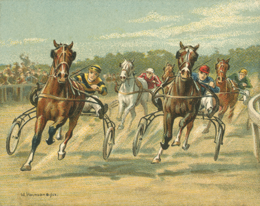 Races Historic and Modern, Trotting and Pacing Races (chromolitho)