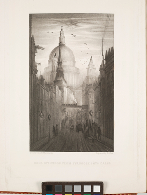 Soul Strivings from Struggle Into Calm, from Wren's City Churches, engraved by G. Allen, 1883 (mezzotint)
