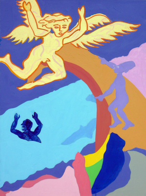 The Hermit, Chapter 18 from 'Zadig ou la Destinée' by Voltaire (1694-1778) (oil on canvas)