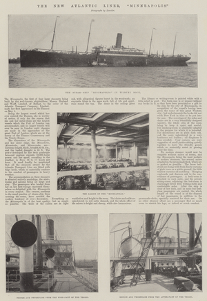 The New Atlantic Liner, "Minneapolis" (b/w photo)