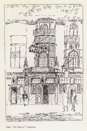 The "Six Bells," Chelsea (litho)