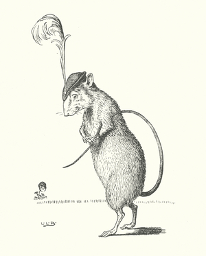 And the Rat, Wore a Feather in his Hat (litho)