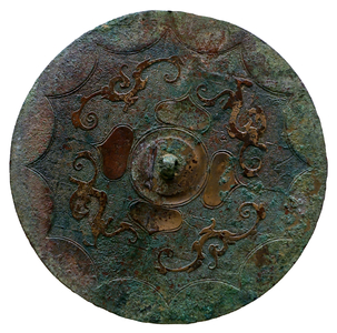 China: Bronze mirror with geometric decorations, Eastern Zhou Dynasty, Warring States Period, 403-221 BCE, Ethnological Museum, Berlin