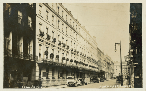 Brown's Hotel, Albemarle Street, London (b/w photo)