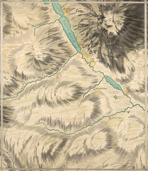 Loch Badenloch, Roy Military Survey of Scotland, 1747-55 (litho)