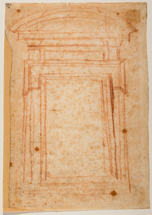 Window sketch for the New Sacristy, 16th century (drawing)