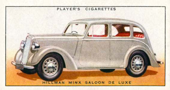 Motor Cars, c 1935: Hillman Minx Magnificient Saloon (colour litho)
