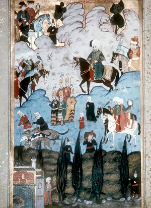 Ms H1524 p 248A Suleyman the Magnificent hunting