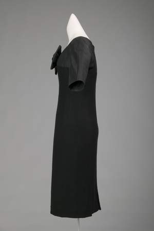 Sheath dress, 1955 (side view), SIlk faille, cashmere, Charles James, U.S.A.