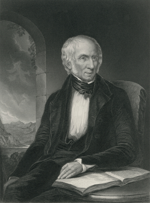 William Wordsworth (1770-1850), English Poet, Portrait, Engraving (b/w photo)