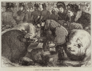 A Sketch at the Cattle-Show, Birmingham (engraving)
