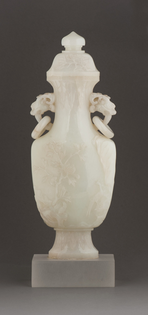 Bronze-form Vase ('mutton-fat' Jade)