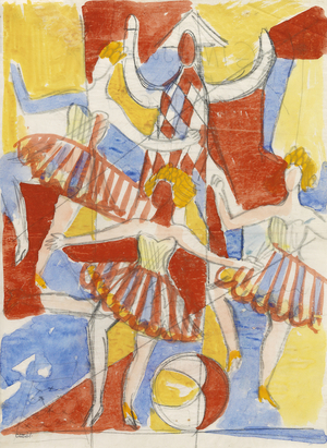 Acrobatic Dancers, c.1937 (w/c on paper)
