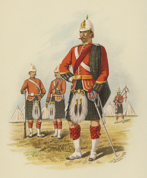 The 5th Royal Scots of Canada, Montreal (colour litho)