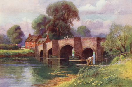 River Thames: Newbridge (colour litho)