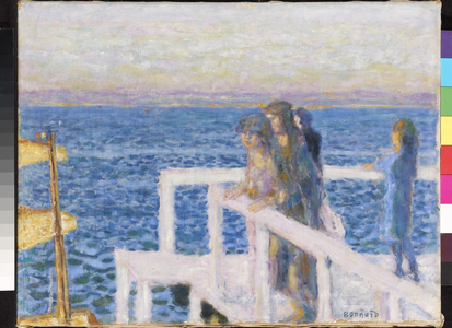 Landing Stage at Cannes, 1934 (oil on canvas)