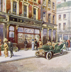 Lacloche Freres, 2 New Bond Street (colour litho)