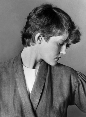 Hairstyle Camille Albane Short Hair With A Long Wick On The Permanent Light For Summer April 17, 1979 (b/w photo)