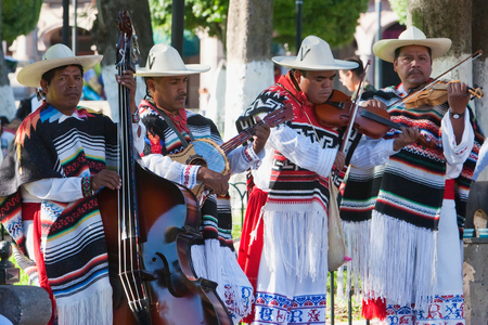 Group Performing the Danza De Los Viejitos (Old People's Dance) on the Plaza De Armas (Plaza De Los M (photo)