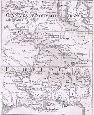 Map The course of the Mississippi, illustration from History of the United States published by Cassell Pelter & Galpin, c.1890 (litho)