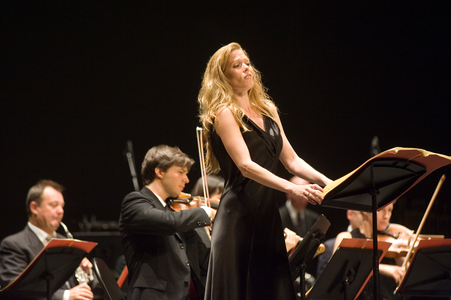 Barbara Hannigan Canadian soprano, performing at Lucerne Festival, Lucerne, Switzerland, 23 August 2009