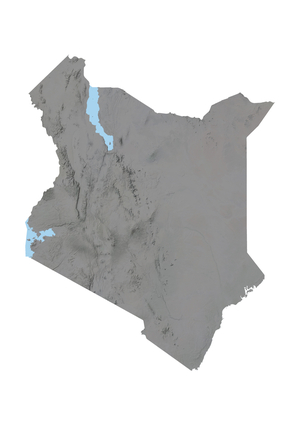 Kenya, Relief Map