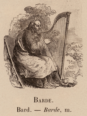 Le Vocabulaire Illustre: Barde; Bard (engraving)