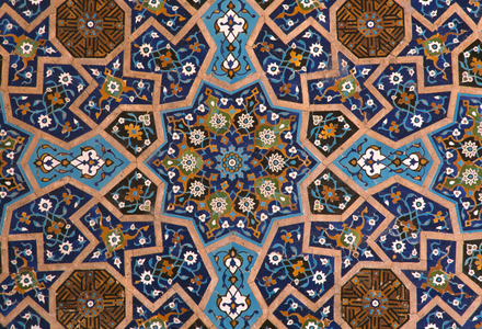 The Friday Mosque, South Iwan, decorative tilework (photo)