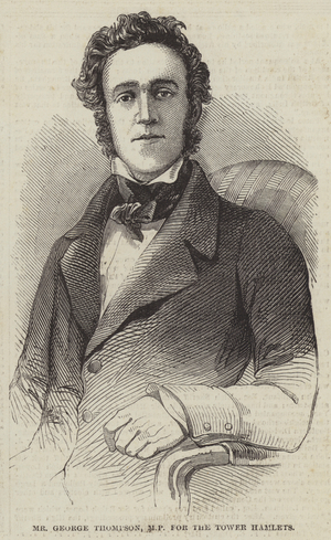 Mr George Thompson, MP for the Tower Hamlets (engraving)
