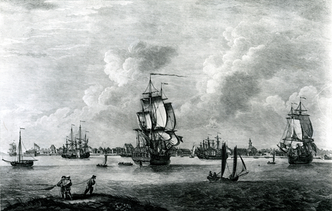 A view of Charles Town the capital of South Carolina in North America, engraved by Pierre Charles Canot (1710-77), c.1750 (engraving)