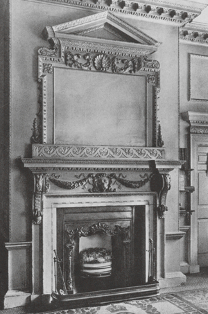 Chimney-Piece in Whitehall Gardens (b/w photo)