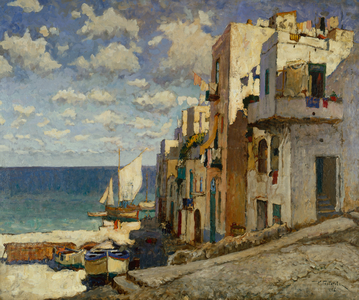 Fishermen’s Road, Capri, 1926 (oil on canvas)
