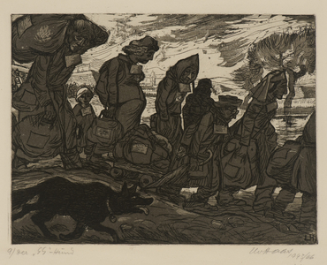 SS Dog (Terezín-Theresienstadt), 1945/66 (drypoint & aquatint on paper)