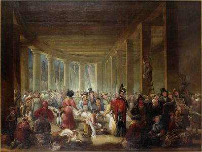 The Old Fish Market, Sandhill, Newcastle upon Tyne (oil on canvas)