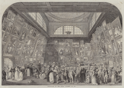 Exhibition of the Royal Academy in 1787 (engraving)