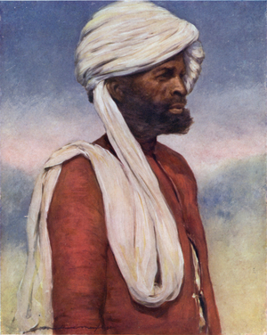 A Retainer from Dhar (colour litho)