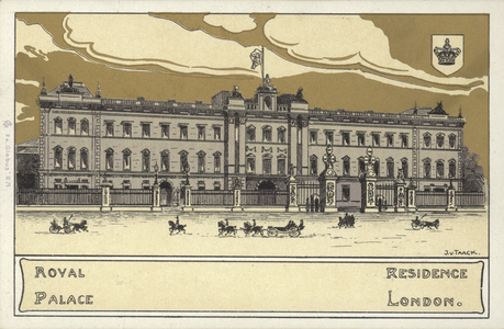 Buckingham Palace (colour litho)