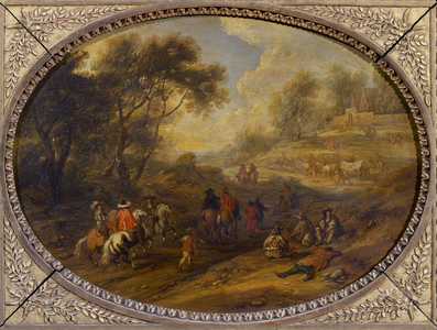 A Military Convoy, 1516 (oil on cardboard)