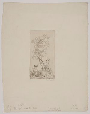 Girl under a Tree, 1906 (etching)