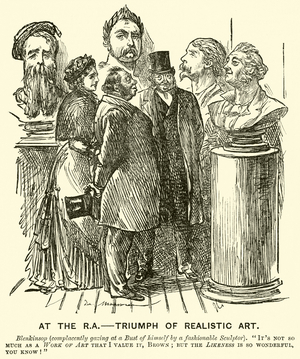 At the RA, Triumph of Realistic Art (engraving)