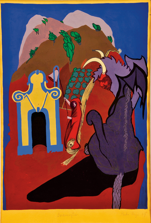 Brancaflor, 1974 (gouache on paper)