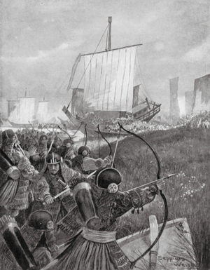 The Japanese ravage the Coast of China (litho)