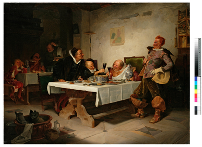 Falstaff Dining with Justice of the Peace Schaal, 1840 (oil on canvas)