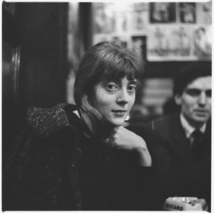 Copywriter Rosalind Windebank in a Soho pub, c.1955 (b/w photo)