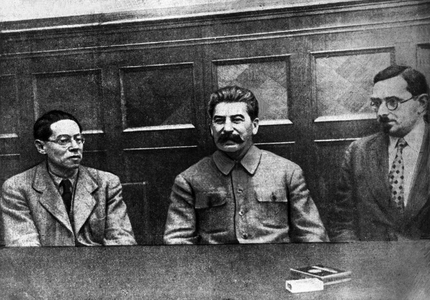 Lion Feuchtwanger and Joseph Stalin, Moscow, 1937 (b/w photo)