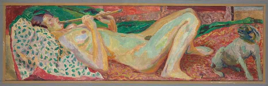 Nude with Flute, c. 1914-5 (oil on panel)